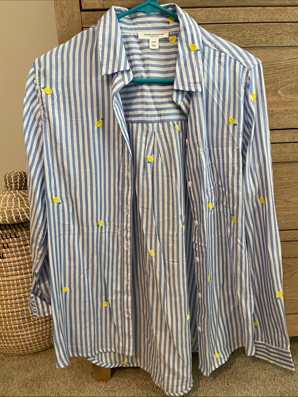 Lemon stripe button up